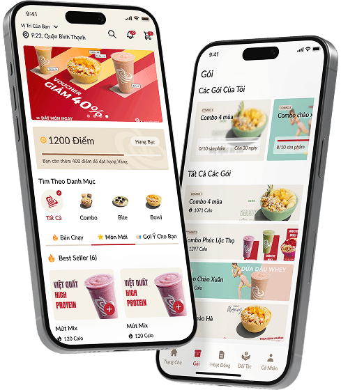 Goodblend app screens